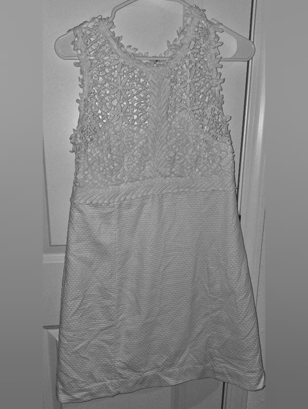 Lilly Pulitzer White  Crochet Bodice A-Line Dress